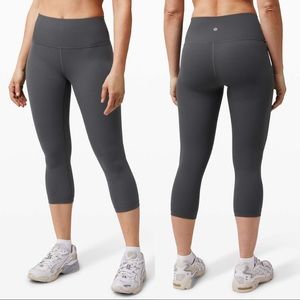 Lululemon Graphite Grey Wunder Under Crop